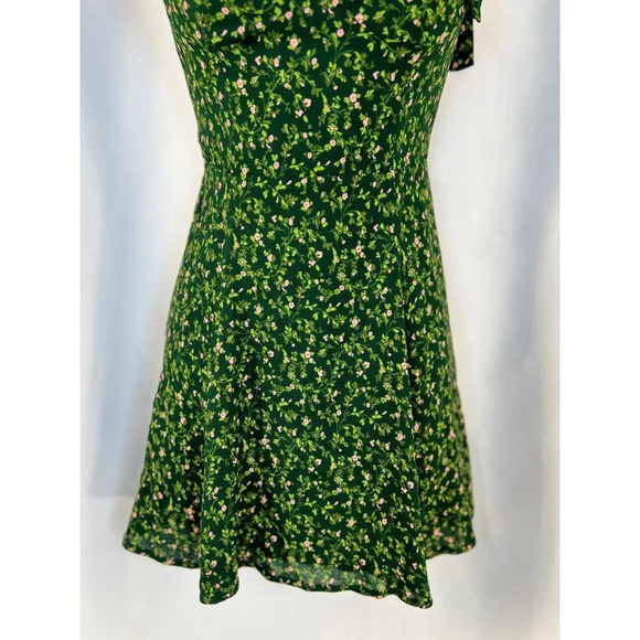 Reformation Niara Boho Tie Straps Smocked Floral Mini Dress In Coriander $218 - Picture 5 of 13